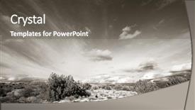  Presentation with arizona desert - Beautiful slides featuring old train sitting at the end of the railroad on a sunny day backdrop and a dark gray colored foreground