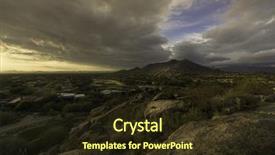  Presentation with arizona desert - Presentation theme having retreat park - golden hour arizona sweeping desert background and a wine colored foreground