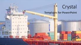  Presentation with cargo - Audience pleasing theme consisting of ark - cargo port in stockholm sweden backdrop and a  colored foreground