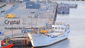  Presentation with cargo - PPT layouts consisting of ark - cargo port in stockholm sweden background and a  colored foreground