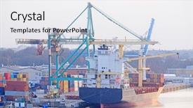  Presentation with port cargo crane ship - Colorful PPT layouts enhanced with ark - cargo port in stockholm sweden backdrop and a white colored foreground