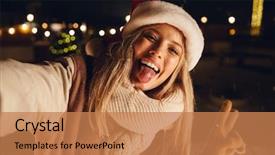  Presentation with selfie - Amazing slide deck having ark - close up of a smiling backdrop and a coral colored foreground