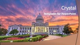  Presentation with capitol - Audience pleasing slides consisting of arkansas usa at the state backdrop and a ocean colored foreground