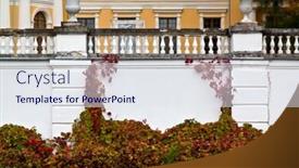  Presentation with estate - Audience pleasing PPT layouts consisting of arkhangelskoye-estate-in-moscow-russia backdrop and a sky blue colored foreground