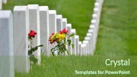  Presentation with cemetery - Amazing slide set having arlington national cemetery - washington dc backdrop and a tawny brown colored foreground