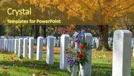  Presentation with united states - Colorful slides enhanced with arlington national cemetery in autumn backdrop and a tawny brown colored foreground