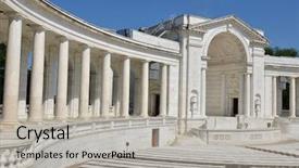 Presentation with cemetery - Audience pleasing PPT layouts consisting of arlington national cemetery in washington backdrop and a  colored foreground