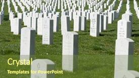  Presentation with cemetery - Theme enhanced with gas - water treatment pipes and tanks background and a dark gray colored foreground