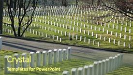  Presentation with cemetery - Presentation consisting of arlington national cemetery washington dc background and a  colored foreground