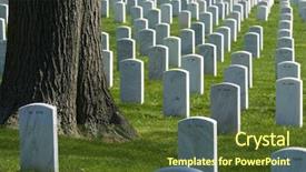  Presentation with cemetery - Slides enhanced with arlington national cemetery washington dc background and a  colored foreground