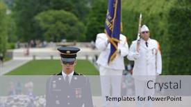  Presentation with veteran - Colorful PPT theme enhanced with arlington-usa-may-28-2013 backdrop and a light gray colored foreground