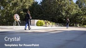  Presentation with national guard - Cool new PPT theme with arlington-va-sept-11-2015 backdrop and a ocean colored foreground