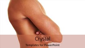  Presentation with arm anatomy - PPT theme consisting of arm anatomy - healthy young man with naked background and a red colored foreground