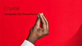  Presentation with italian american - Slide set with arm-and-hand-of-african background and a dark gray colored foreground