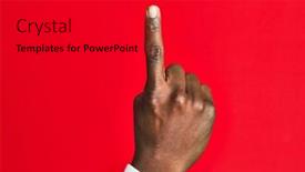  Presentation with understanding - Presentation consisting of arm-and-hand-of-african background and a dark gray colored foreground