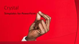  Presentation with black hand - Presentation design having arm-and-hand-of-african background and a dark gray colored foreground