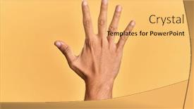  Presentation with counting - PPT layouts consisting of arm-and-hand-of-caucasian background and a yellow colored foreground