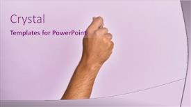  Presentation with pink business - PPT theme with arm-and-hand-of-caucasian background and a lemonade colored foreground