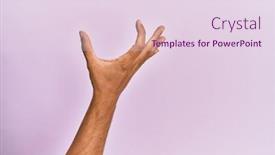  Presentation with space - Presentation theme with arm-and-hand-of-caucasian background and a lemonade colored foreground