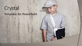  Presentation with humerus - Theme consisting of arm in a sling background and a light gray colored foreground