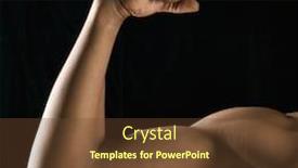  Presentation with flexing - Presentation featuring arm-of-african-american-woman background and a tawny brown colored foreground