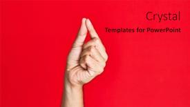  Presentation with young business man - Beautiful presentation theme featuring arm-of-caucasian-white-young backdrop and a red colored foreground