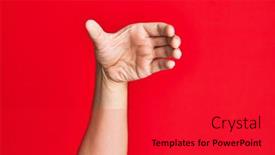  Presentation with clipping - Cool new presentation theme with arm-of-caucasian-white-young backdrop and a red colored foreground