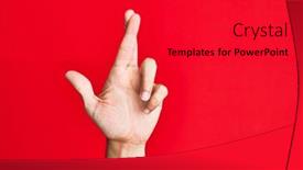  Presentation with superstition - Beautiful presentation theme featuring arm-of-caucasian-white-young backdrop and a red colored foreground