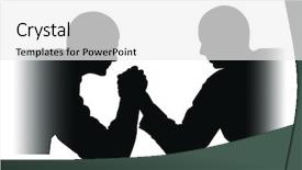  Presentation with wrestling - Beautiful slide deck featuring arm wrestling backdrop and a white colored foreground
