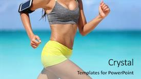  Presentation with listening woman - Cool new presentation theme with armband fast with speed hot backdrop and a arctic colored foreground