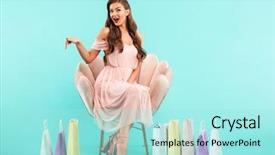  Presentation with pink and blue acrylic - Beautiful slide set featuring armchair after shopping with lot backdrop and a arctic colored foreground