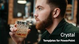  Presentation with whiskey - Presentation theme featuring armchair and drinking whiskey background and a black colored foreground