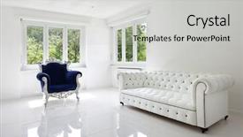  Presentation with classical - Colorful PPT theme enhanced with armchair classical in white room backdrop and a light gray colored foreground