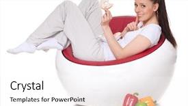  Presentation with weight control - Presentation theme featuring armchair concept of healthy background and a white colored foreground