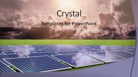  Presentation with solar panels - Beautiful presentation featuring arme nucl aire - blue solar panels against grass backdrop and a lemonade colored foreground