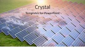  Presentation with solar panels - Slides enhanced with arme nucl aire - blue solar panels against grass background and a lemonade colored foreground