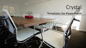  Presentation with conference table microphones - PPT theme featuring arme nucl aire - empty chairs by conference table background and a  colored foreground