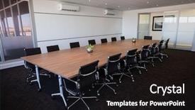  Presentation with office room - Colorful slide set enhanced with arme nucl aire - interior of empty modern board backdrop and a black colored foreground