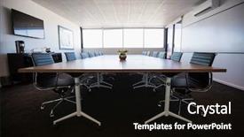  Presentation with board meeting room chairs - Colorful presentation theme enhanced with arme nucl aire - interior of empty modern meeting backdrop and a black colored foreground