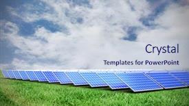  Presentation with solar panels - Cool new presentation theme with arme nucl aire - solar panels against green field backdrop and a lemonade colored foreground