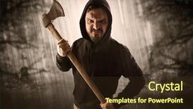  Presentation with abandoned - Amazing presentation design having armed aggressive hunter in abandoned backdrop and a  colored foreground