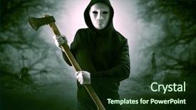  Presentation with abandoned - Slide deck featuring armed aggressive hunter in abandoned background and a tawny brown colored foreground