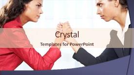  Presentation with struggle - Beautiful PPT theme featuring profile of two women backdrop and a lemonade colored foreground