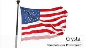  Presentation with free american flag - Colorful presentation theme enhanced with free navy - american flag backdrop and a sky blue colored foreground