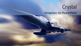  Presentation with speed - PPT theme featuring usnavy - military airplane on the speed background and a light blue colored foreground