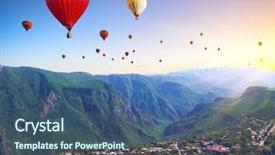  Presentation with green mountains - Cool new PPT theme with armenian - beautiful landscape with green mountains backdrop and a  colored foreground