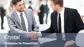  Presentation with together - Presentation theme having armenian - business team discussing together plans background and a ocean colored foreground