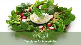  Presentation with herbs - Slide deck featuring armenian - sabzi khordan assortment of fresh background and a tawny brown colored foreground