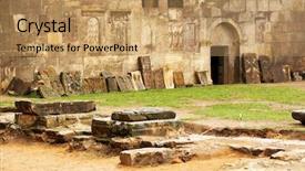  Presentation with armenia - Amazing presentation design having armenian - sacred place at ancient monastery backdrop and a coral colored foreground