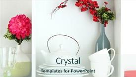  Presentation with tableware - Audience pleasing slide set consisting of  backdrop and a  colored foreground